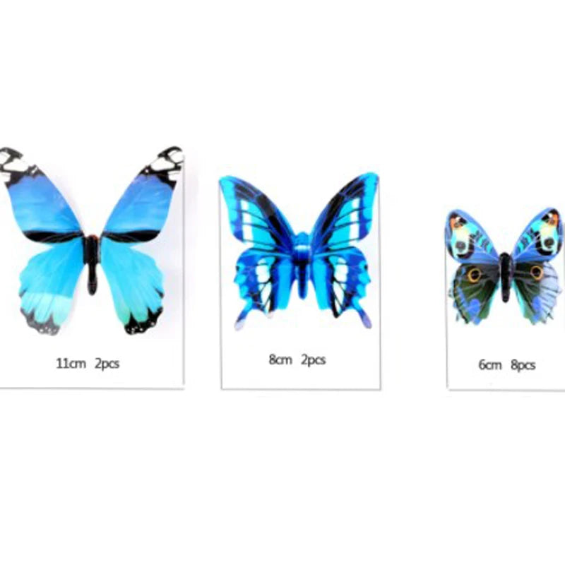 12 Pcs 3D Luminous Butterfly Creative Wall Stickers DIY Wall Stickers