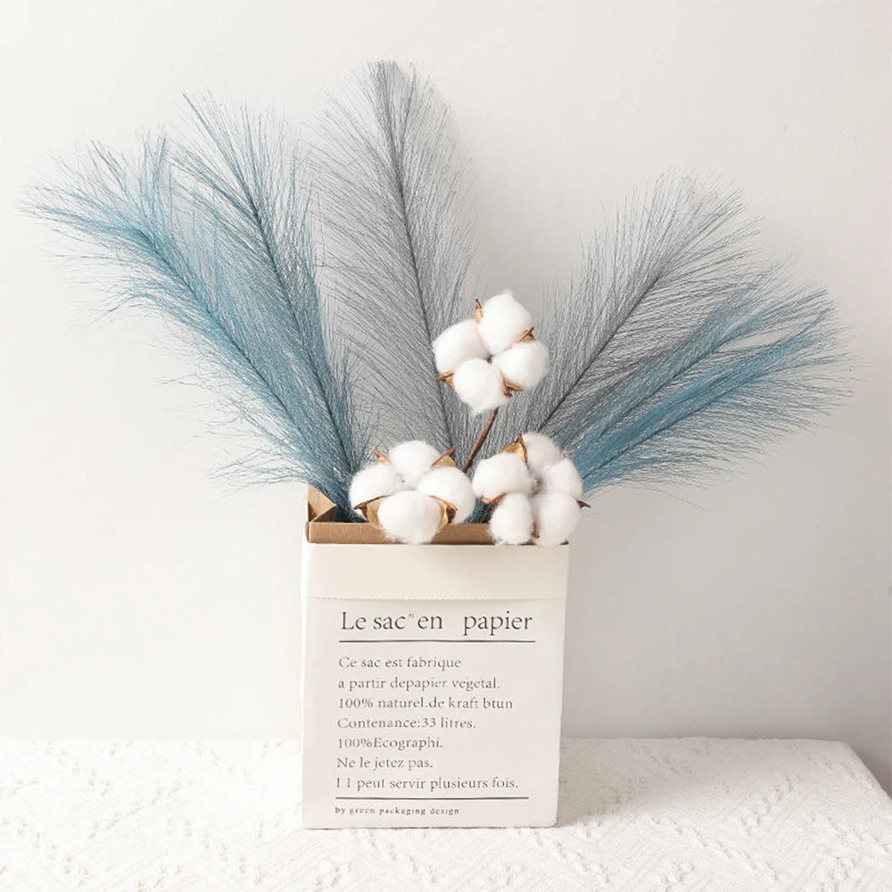 5/10/20PCS Fluffy Pampas Grass Boho Decor Artificial Flower Fake Plant