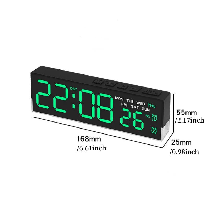 USB Powered Digital Alarm Clock with White Mood Light TEMP Week 2