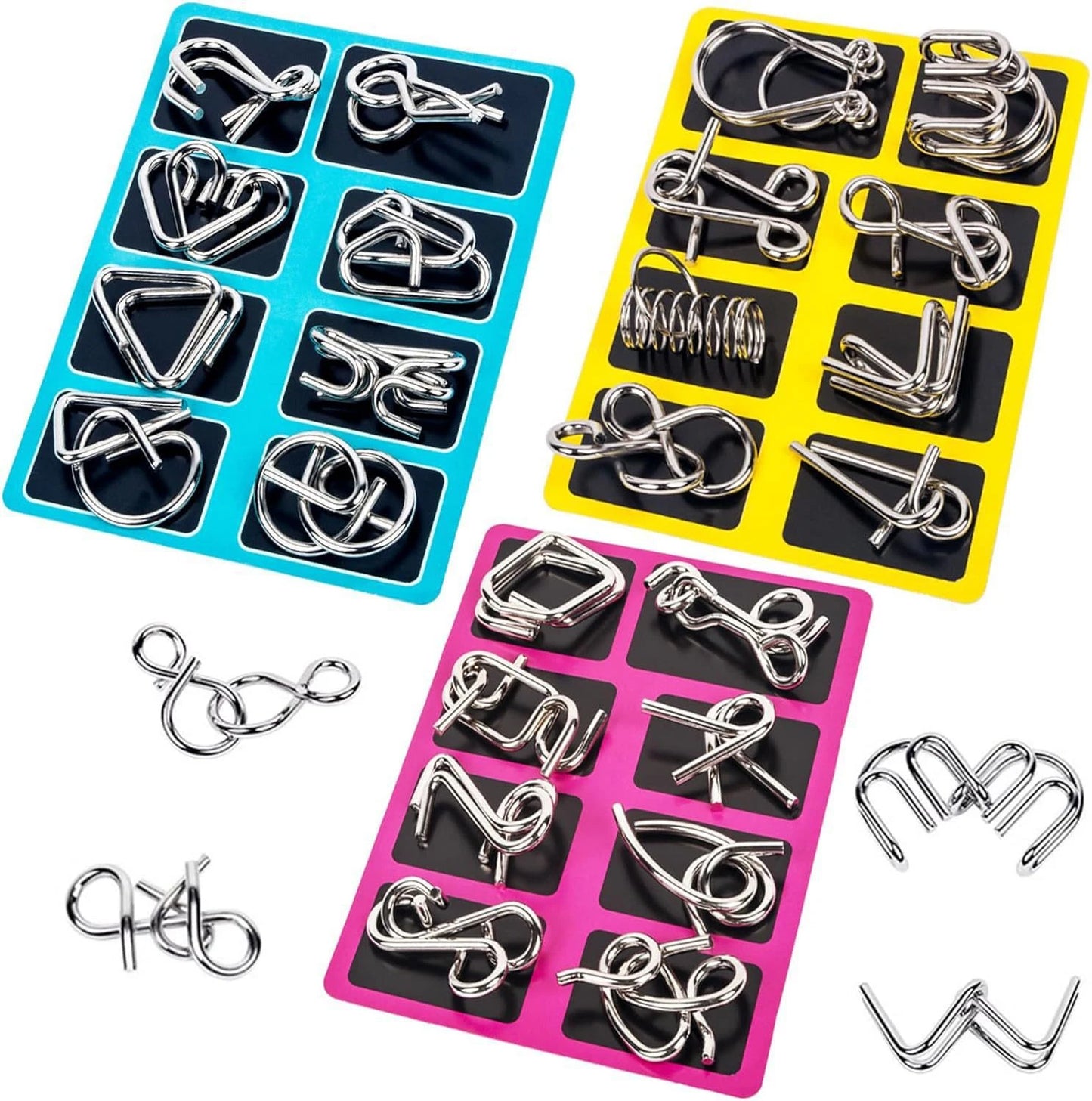 Fun Metal Chinese Ring Puzzle Intelligent Brain Teaser IQ Logic Game