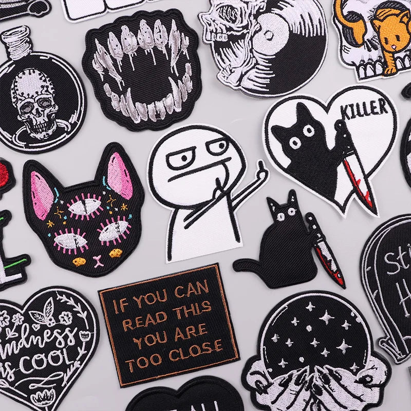 Punk Funny Patch Iron On Patches For Clothing Thermoadhesive Patches