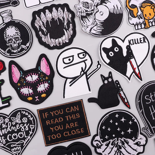 Punk Funny Patch Iron On Patches For Clothing Thermoadhesive Patches
