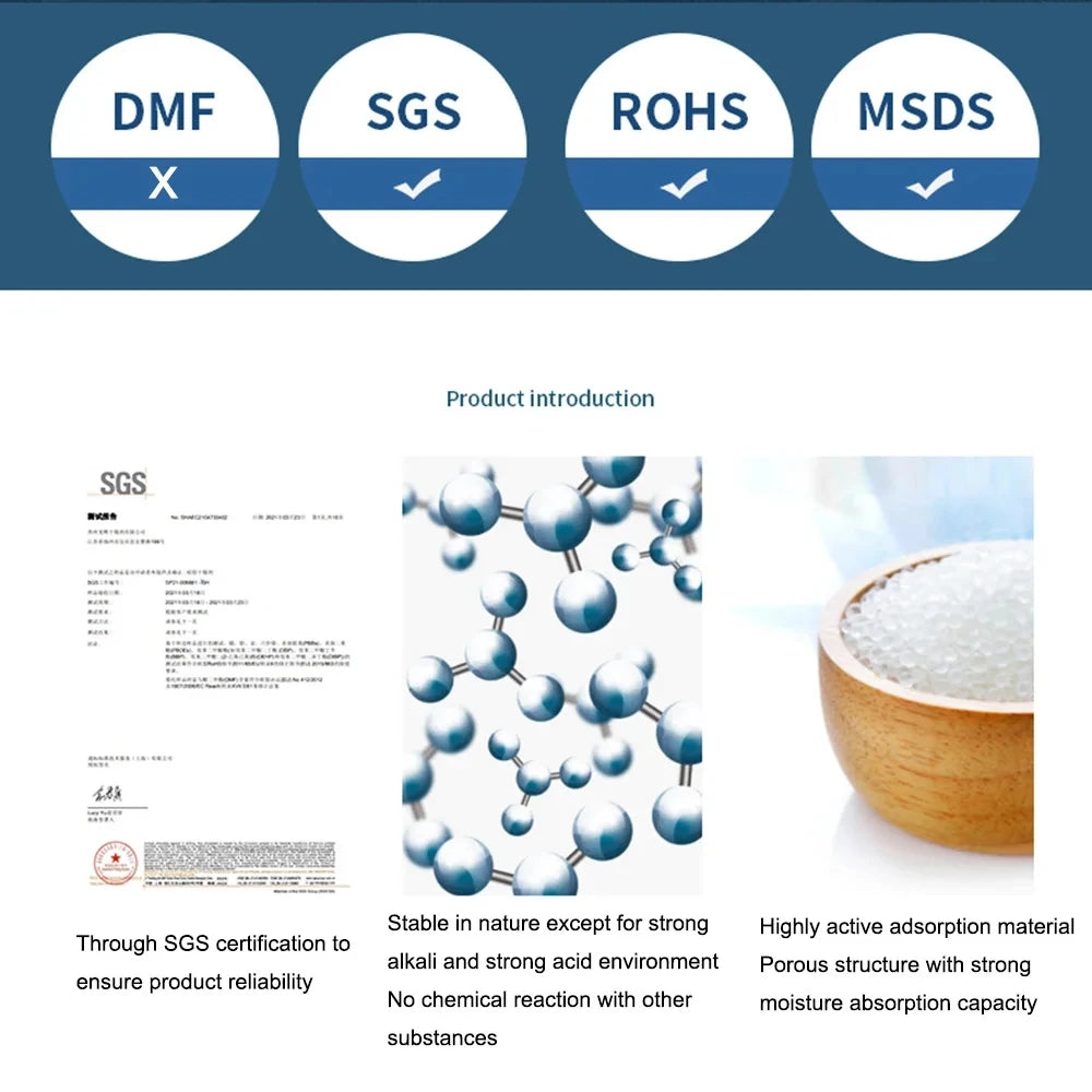 2/5/10/20g Package Non Toxic Silica Gel Desiccant Damp Kitchen Room