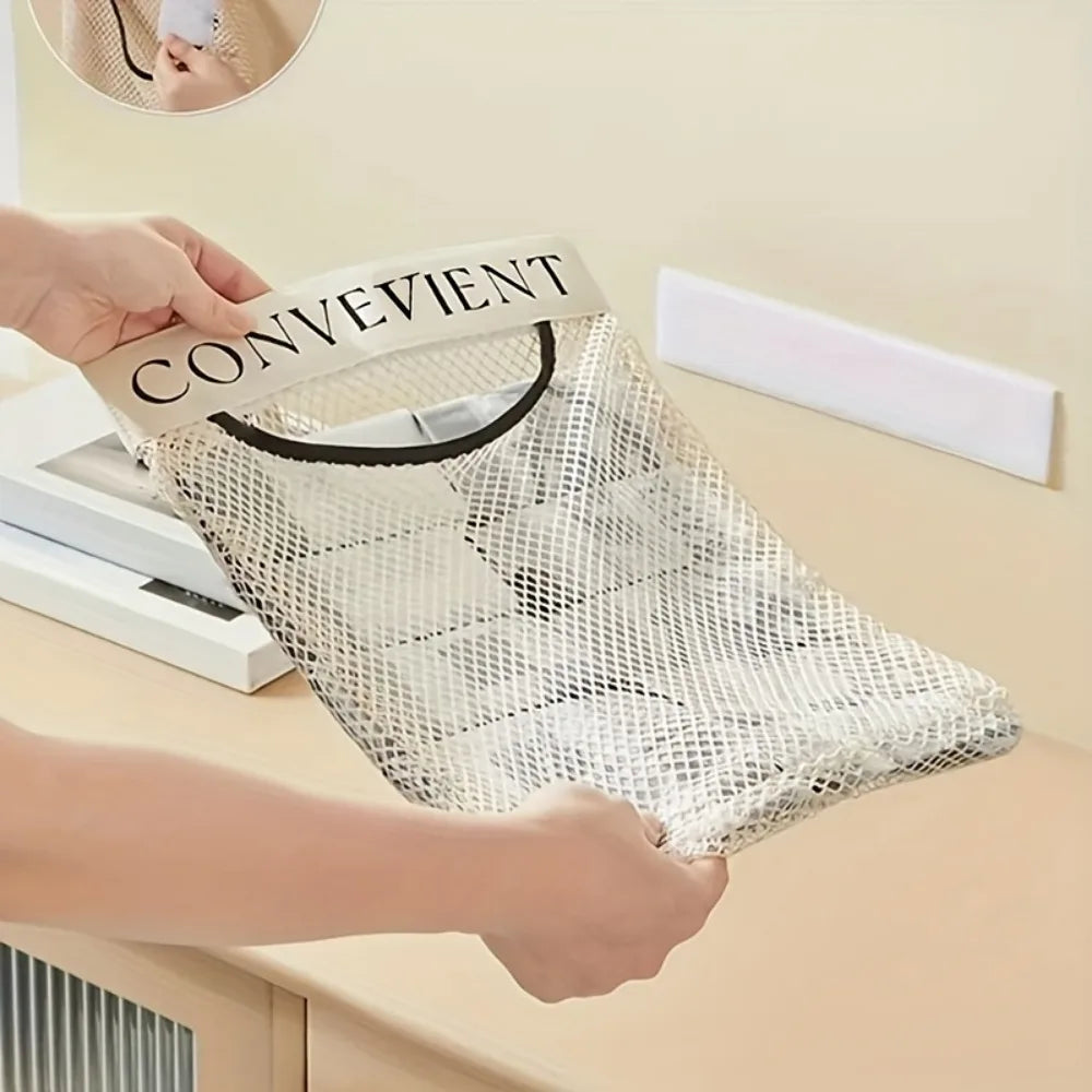 1Pc Wall Mounted Plastic Bag Organizer,Reusable,Household