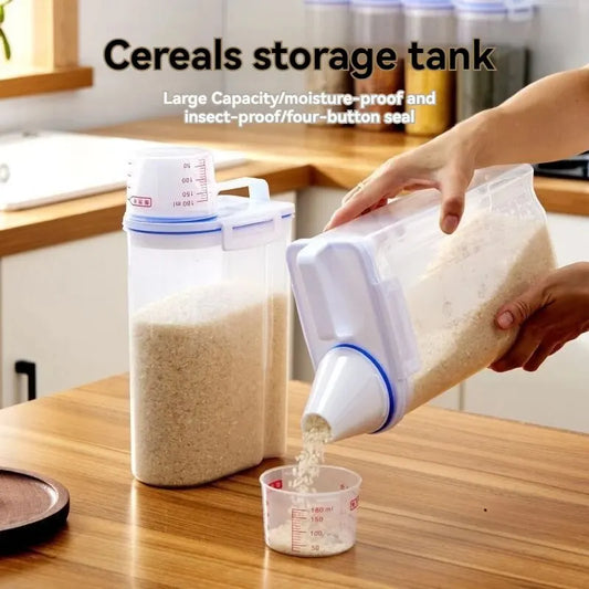 Moisture-proof Grain Jar Rice Jar Grain Storage Box Pet Food Bucket