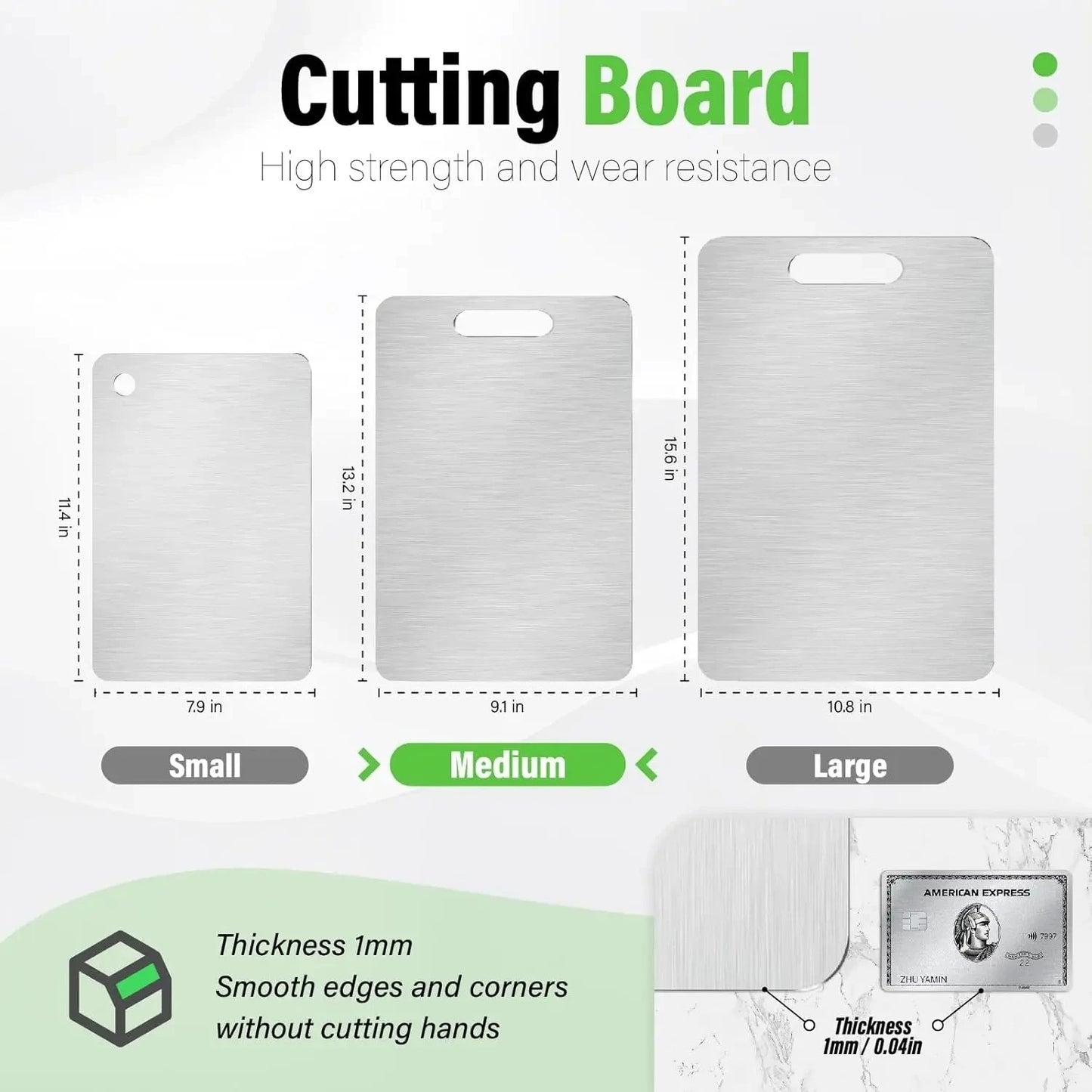 Stainless Steel Panel and Chopping Board Kitchen Household Thickened