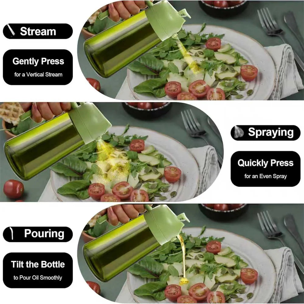 470 ml Oil Sprayer for Cooking,2-in-1 Olive Oil Dispenser and Oil