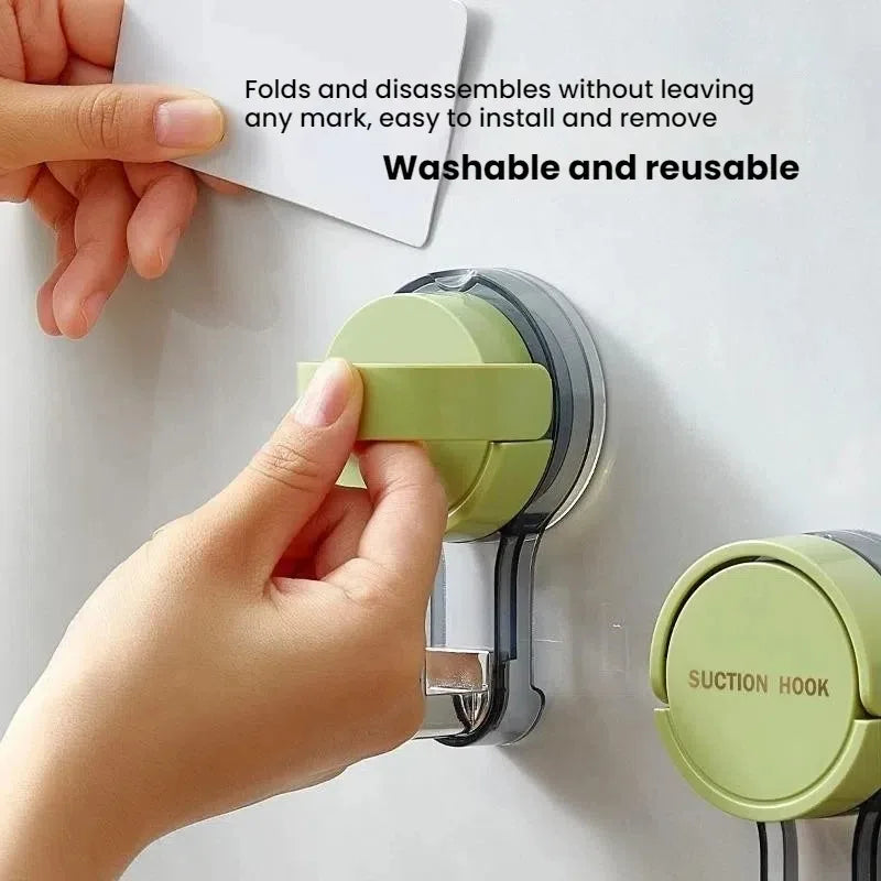 Wall Mounted Vacuum Suction Cup Hook No-Drilling Key Towel Hanger Hook