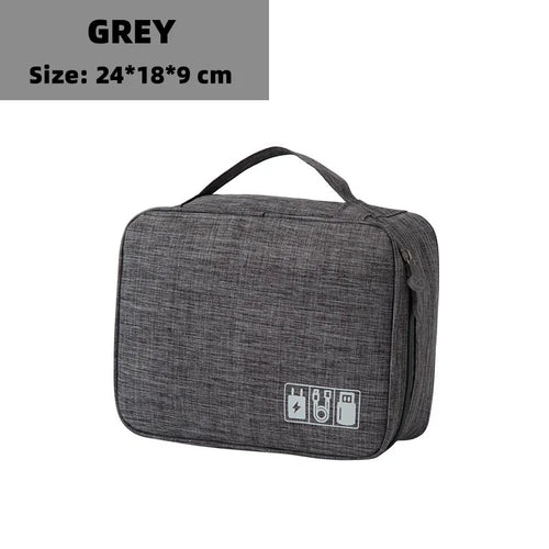Cable Storage Bag Waterproof Digital Electronic Organizer Portable USB