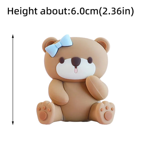 New 3D Bear Cake Topper Baby Shower Bear Decoration Boy Girl Happy 1st