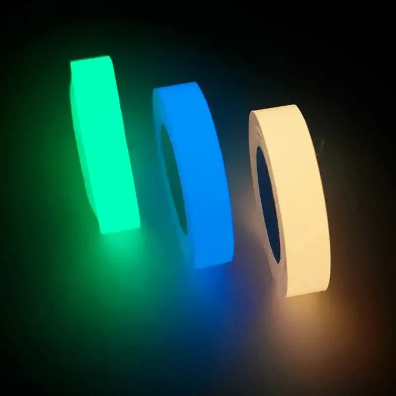 1 Roll Fluorescent Self-Adhesive Glow-In-The-Dark Tape Light Strip