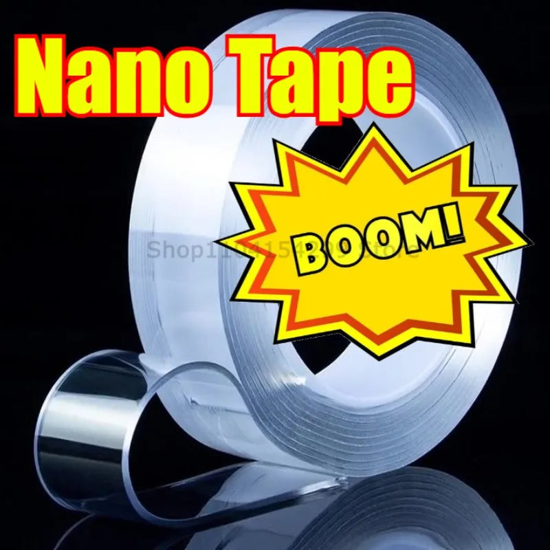 Nano Tape Double Sided Tape Transparent Reusable Waterproof Adhesive