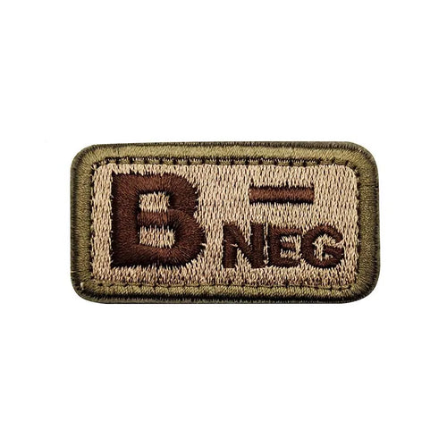 2.5*5CM,A B AB O POS-NEG Blood Type Badges Fabric Applique Embroidery