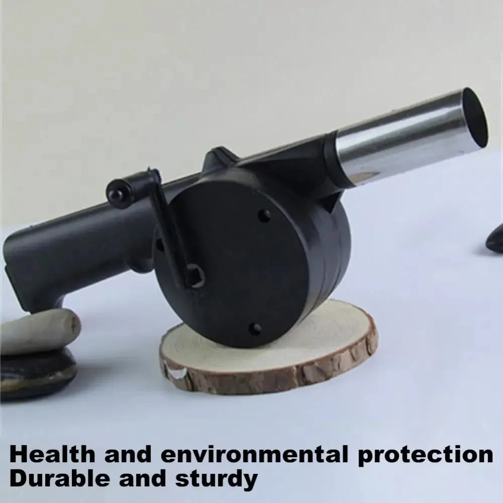Hand-cranked Air Blower Barbecue Fan Mini Portable BBQ Grill Fire
