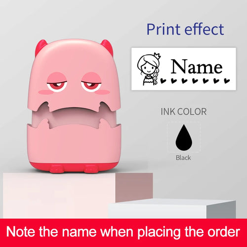 Custom Cartoon Baby Name Stamp Kit - Reusable for Cotton/Modal Clothes