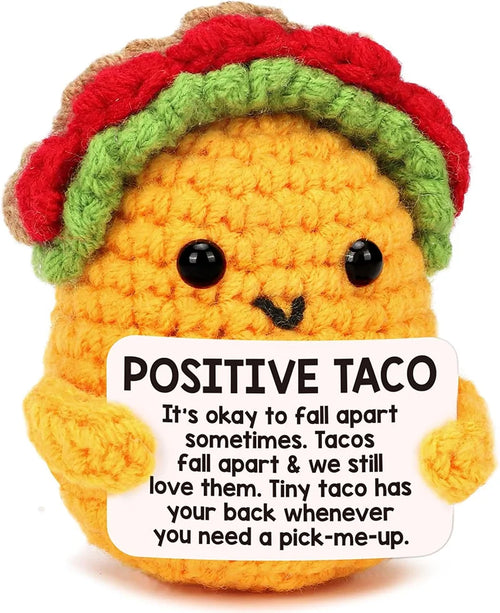 Positive Crochet Potato Animal with Positive Message, Emotional