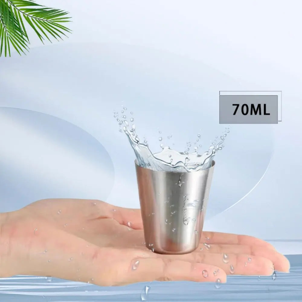 6Pcs/set Outdoor Practical Travel Stainless Steel Cups Mini Set