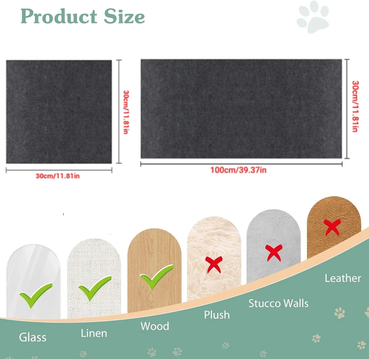 Cat Scratching Mat Self-Adhesive Trimmable Carpet Cat Scratching Post