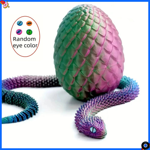 3D Printed Snake with Egg Joint Mobility Simulate Snake Ornament
