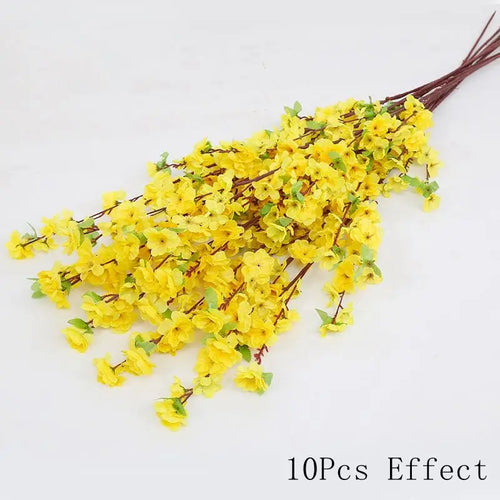 Artificial Sakura Flowers Bouquet Silk Fake Flowers for Home Room