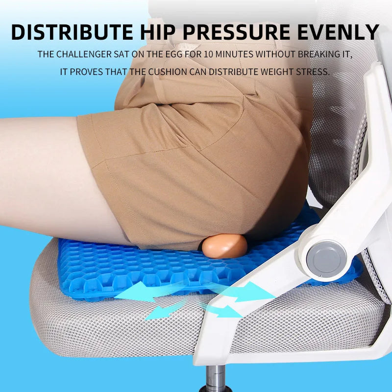 Gel Seat Cushion Summer Breathable Honeycomb Design For Pressure