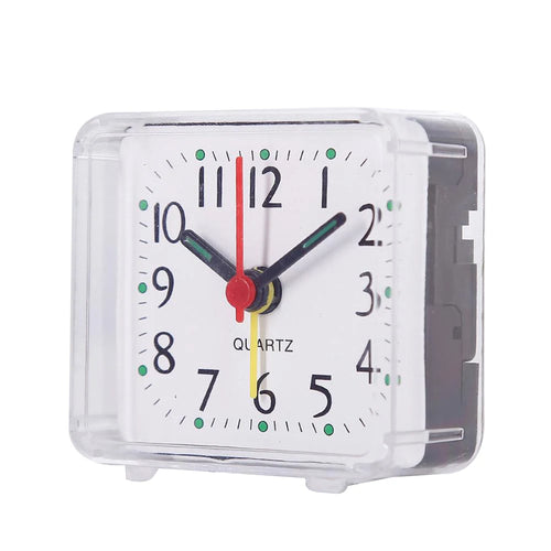 Bedside Small Alarm Clock Quartz Battery Square Candy Color Student