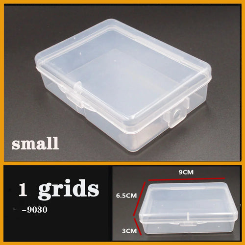 Transparent Plastic box Screw Compartment Box Jewelry Earring Display