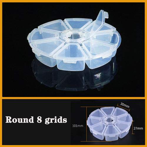 Transparent Plastic box Screw Compartment Box Jewelry Earring Display
