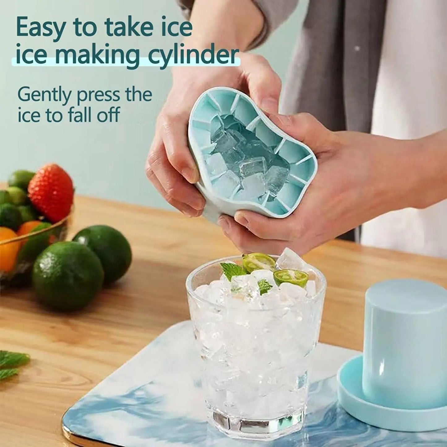 Silicone Ice Cube Mold Round Ice Bucket Summer Homemade DIY