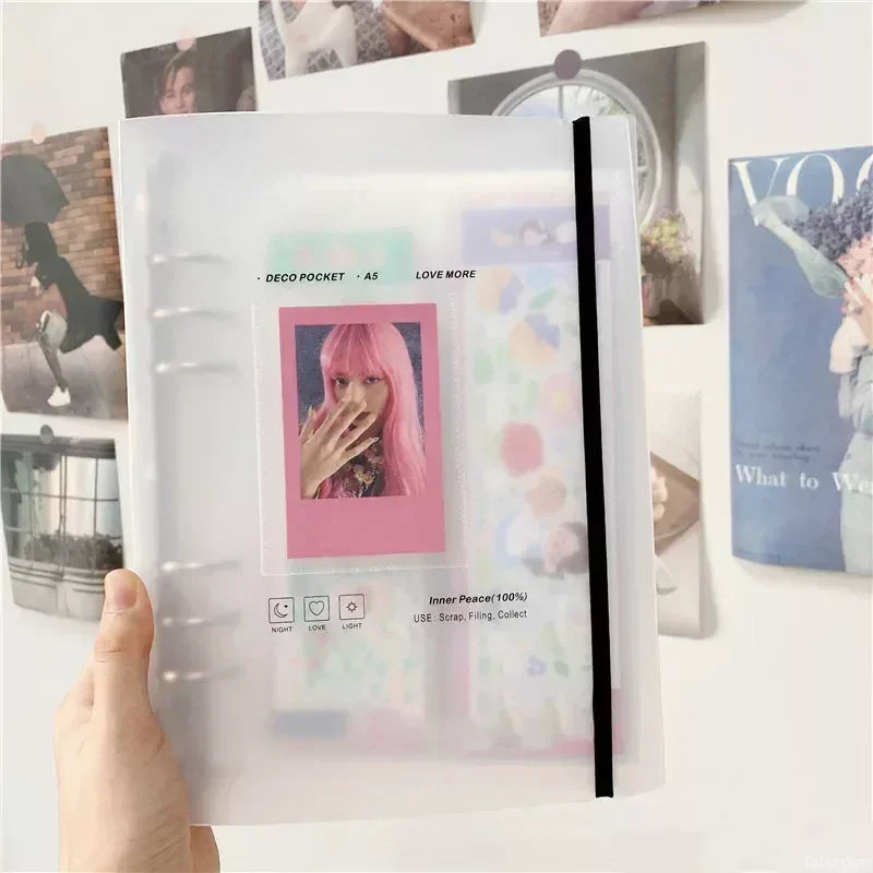 A5 Photocard Binder Cover Kpop Photo Album Simple Card Binder Collect
