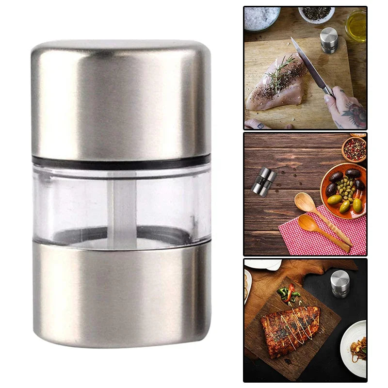 1 PCS Portable Manual Salt Pepper Grinder Stainless Steel Mini Mill