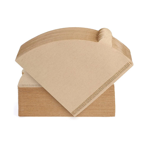 Cone Coffee Filters, 100 Count 1-4 Cups Unbleached Natural Brown V02