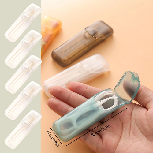 Portable Plastic Toothpick Case - Clear Toothpick Holder for Outdoor