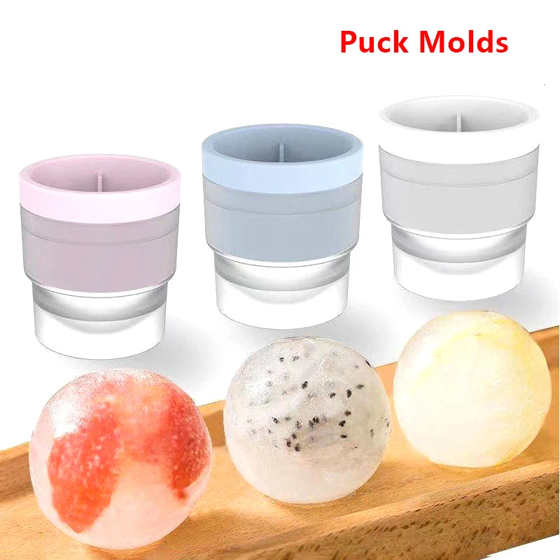 Silicone Round Ice Hockey Mold Maker Large Spherical Ice Cube Ice Tray