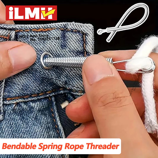 Bendable Spring Drawstring Threader Clip Pants Hoodies Elastic Band