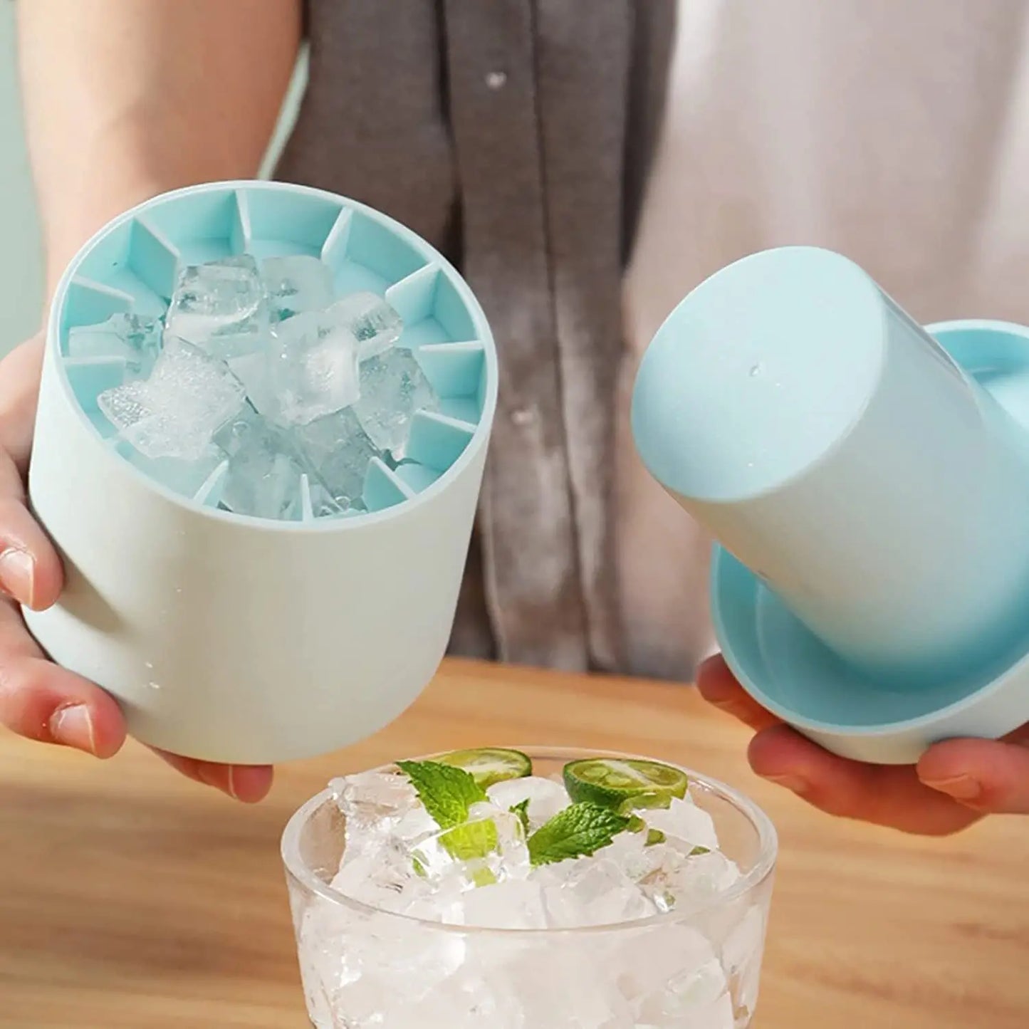 Silicone Ice Cube Mold Round Ice Bucket Summer Homemade DIY