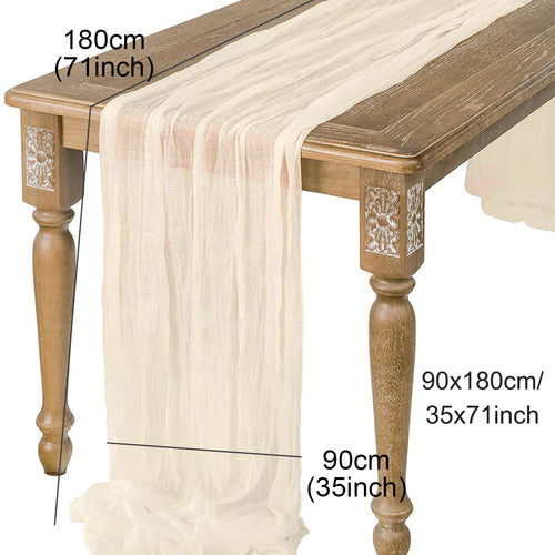 Semi-Sheer Gauze Table Runner Sage Cheesecloth Table Setting Dining