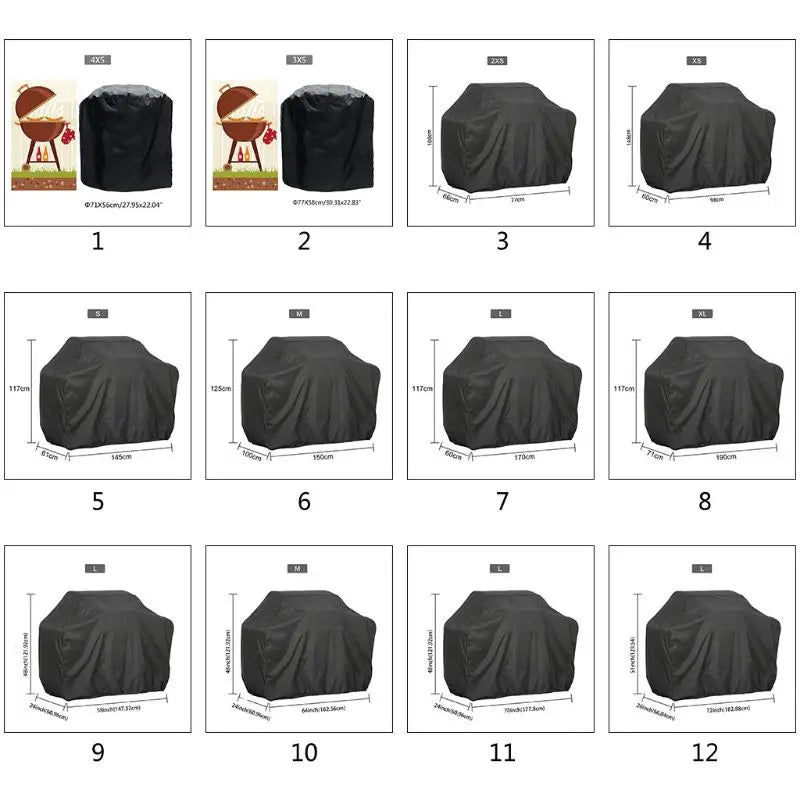 Large Size Barbecue Grill Cover, Dustproof And Waterproof Weber Heavy