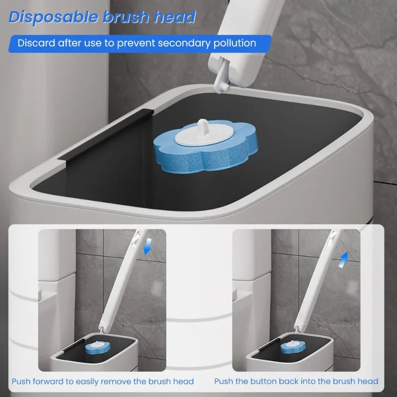 Disposable Toilet Brush Replaceable Wall-mounted Long Handle Toilet