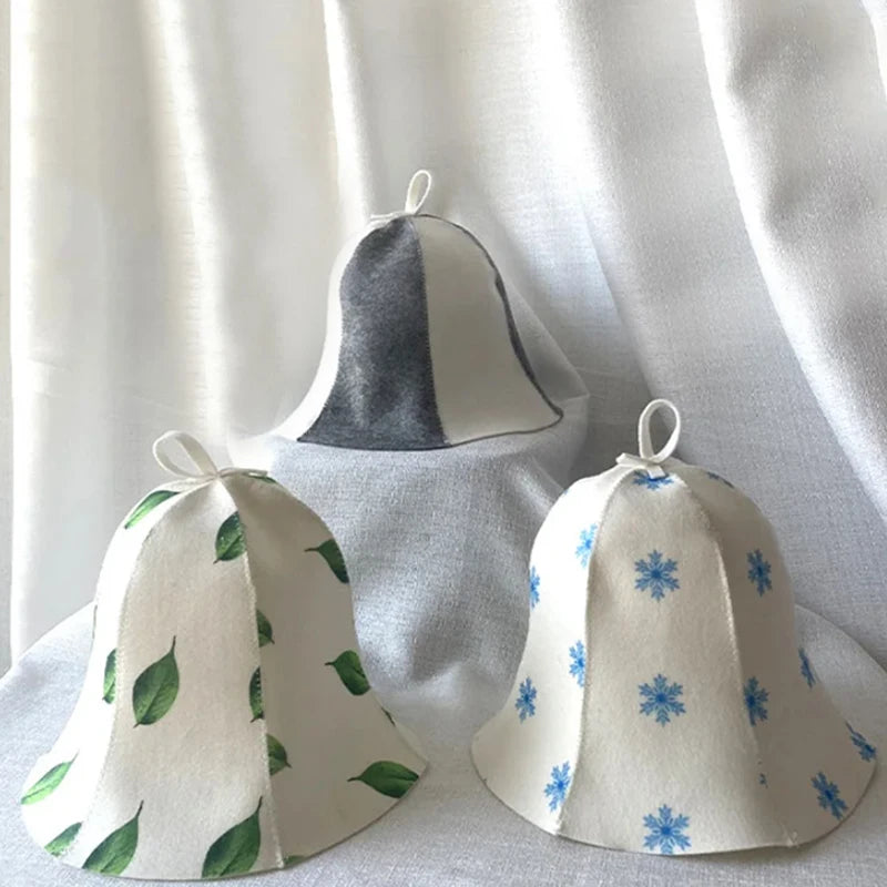 1/2/4PCS Felt Head Protection Bath Anti Heat Free Size Russian Style
