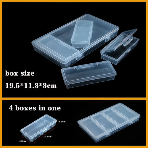 Transparent Plastic box Screw Compartment Box Jewelry Earring Display