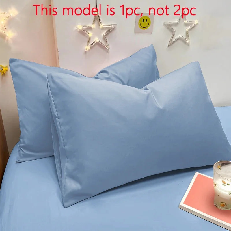1 Piece Of Matte Solid Color Pillowcase, Bedroom Pocket Sealed Soft