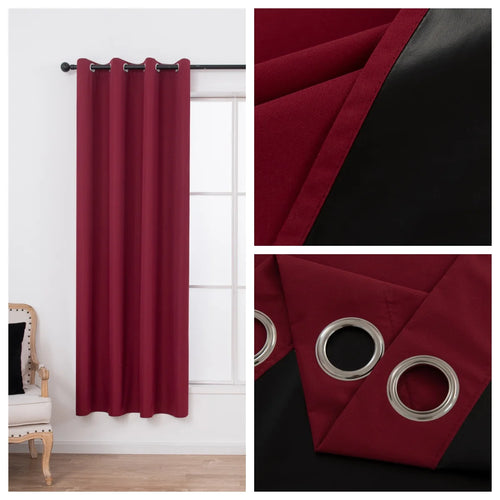 1panel Solid 100% Blackout Curtains with Grommets, Total Privacy