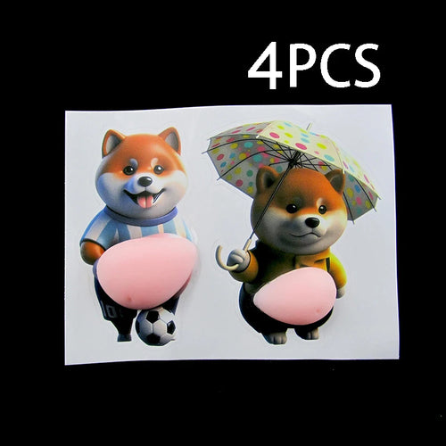 3D Shiba Inu Stickers – Cute Orange Apparel Shiba Inu Stickers, 3D