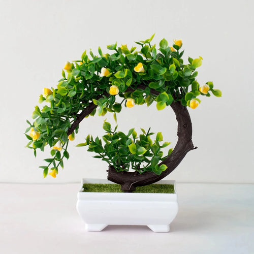 Artificial Plants Bonsai Simulated Tree Potted Plants Fake Flowers