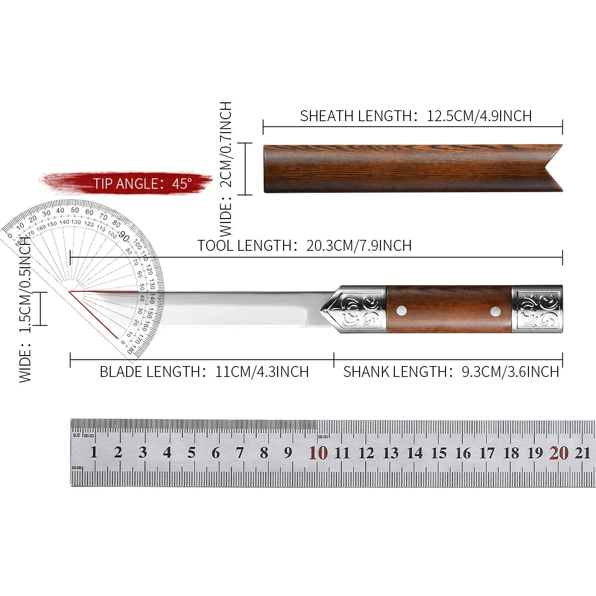 Fruit knife Home fixed blade small knife Sharp high hardness portable