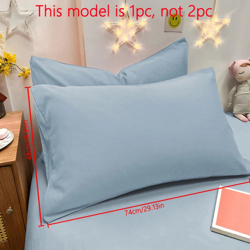 1 Piece Of Matte Solid Color Pillowcase, Bedroom Pocket Sealed Soft