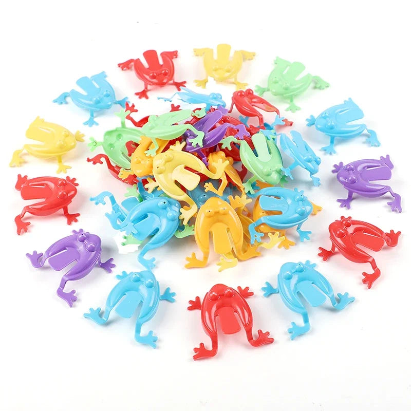 30-100Pcs Jumping Frog Bounce Fidget Toys For Kids Novelty Assorted