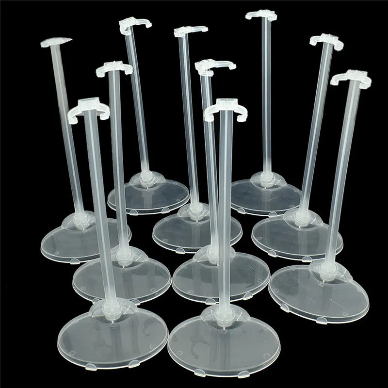 10/20PCS/lot Transparent Stand Support For Dolls Clear Color Toy