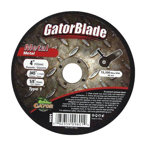 Gator Grit 9601 4 x 0.5 x 0.64 in. Metal Cutoff Wheel